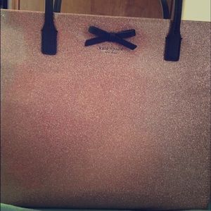 Kate Spade Purse. Rose Gold Glitter.